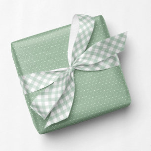 Ruban En Satin En vichy vert mignon simple chèque
