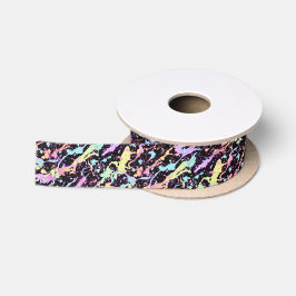 Ruban En Satin encre arc-en-ciel éclaboussure extrême :