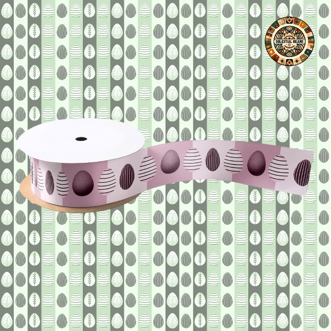 Ruban En Satin Ensemble d'oeufs en rose - Designer (Egg Ensemble in Pink - Designer Satin Ribbon)