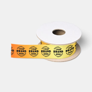 Ruban En Satin Entreprise Votre Marque Custom Gold