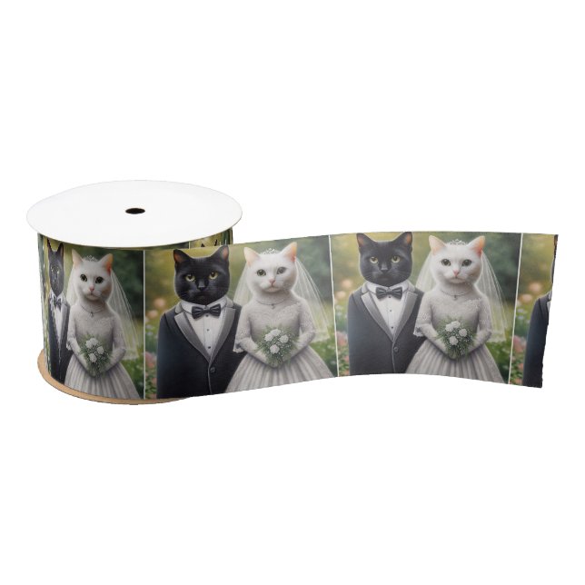 Ruban En Satin Épouse et pièce de chat (Bobine)