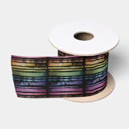 Ruban En Satin Equality Love Rainbow Brush Strokes LGBTQ ID656