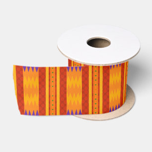 Ruban En Satin Ethnic African Kente Design Satin Ribbon