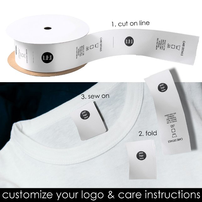 Ruban En Satin Étiquettes de vêtements de logo personnalisés coud (Custom Logo Clothing Labels Sew On Sewing Label Satin Ribbon)