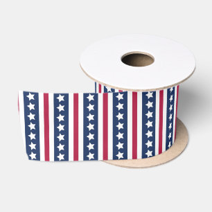 Ruban En Satin étoiles et rayures Americana