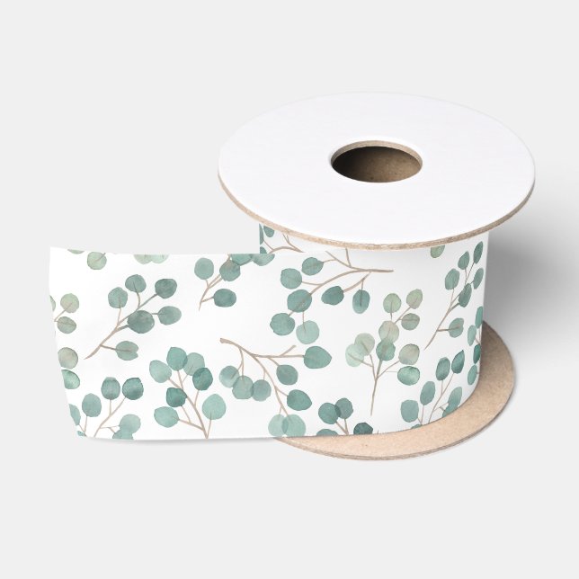 Ruban En Satin Eucalyptus (Bobine)