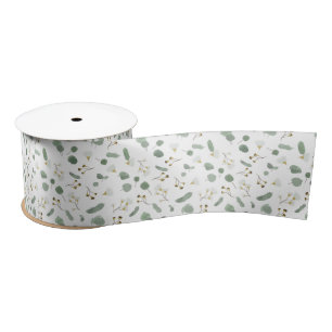 Ruban En Satin Eucalyptus Vert Argent Dollar Gum Blossoms