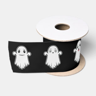 Ruban En Satin Fantômes Aux Visages Différents Mignons Halloween 