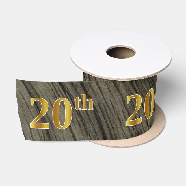 Ruban En Satin Faux/Imitation Gold "20th" Numéro d'événement (Rus (Bobine)