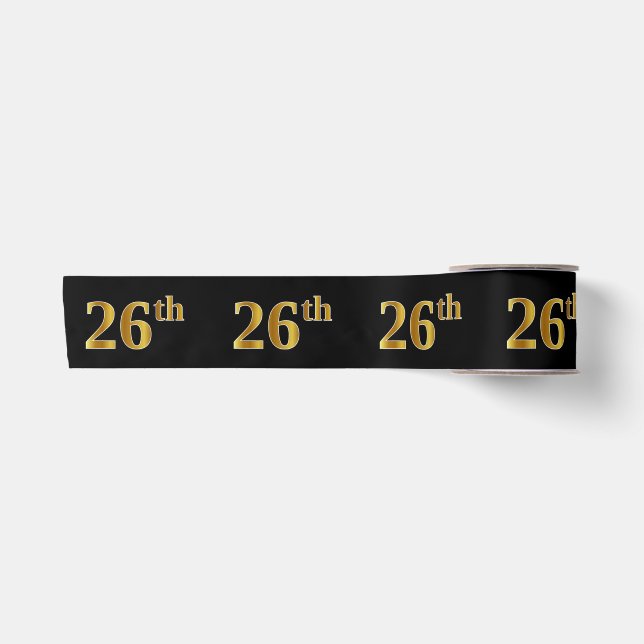 Ruban En Satin Faux/Imitation Gold "26th" Numéro d'événement (Noi (Devant)