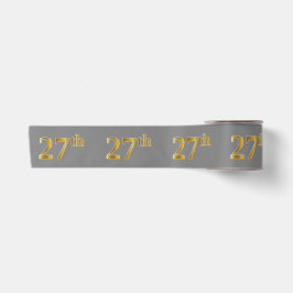 Ruban En Satin Faux/Imitation Gold "27th" Numéro d'événement (Gre