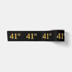 Ruban En Satin Faux/Imitation Gold "41st" Numéro d'événement (
