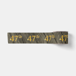 Ruban En Satin Faux/Imitation Gold "47th" Numéro d'événement (Rus