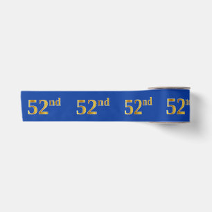 Ruban En Satin Faux/Imitation Gold "52nd" Numéro d'événement (ble