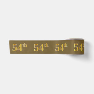 Ruban En Satin Faux/Imitation Gold "54th" Numéro d'événement (Bro