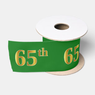 Ruban En Satin Faux/Imitation Gold "65th" Numéro d'événement (Ver