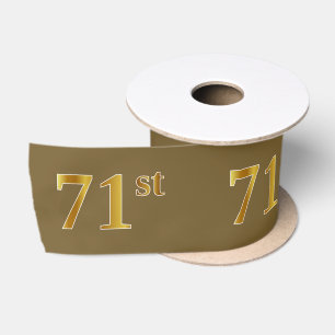 Ruban En Satin Faux/Imitation Gold "71st" Numéro d'événement (Bro