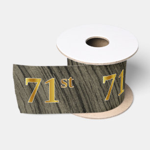 Ruban En Satin Faux/Imitation Gold "71st" Numéro d'événement (Rus