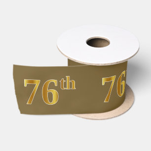 Ruban En Satin Faux/Imitation Gold "76th" Numéro d'événement (Bro