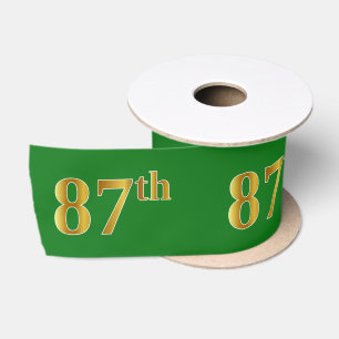 Ruban En Satin Faux/Imitation Gold "87th" Numéro d'événement (Ver