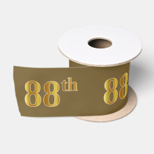 Ruban En Satin Faux/Imitation Gold "88th" Numéro d'événement (Bro