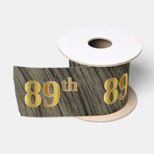 Ruban En Satin Faux/Imitation Gold "89th" Numéro d'événement (