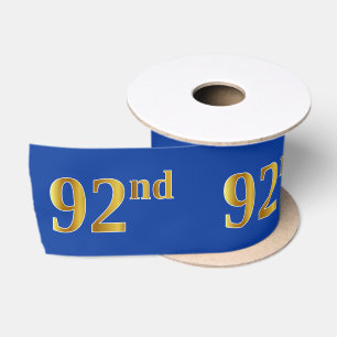 Ruban En Satin Faux/Imitation Gold "92nd" Numéro d'événement (ble