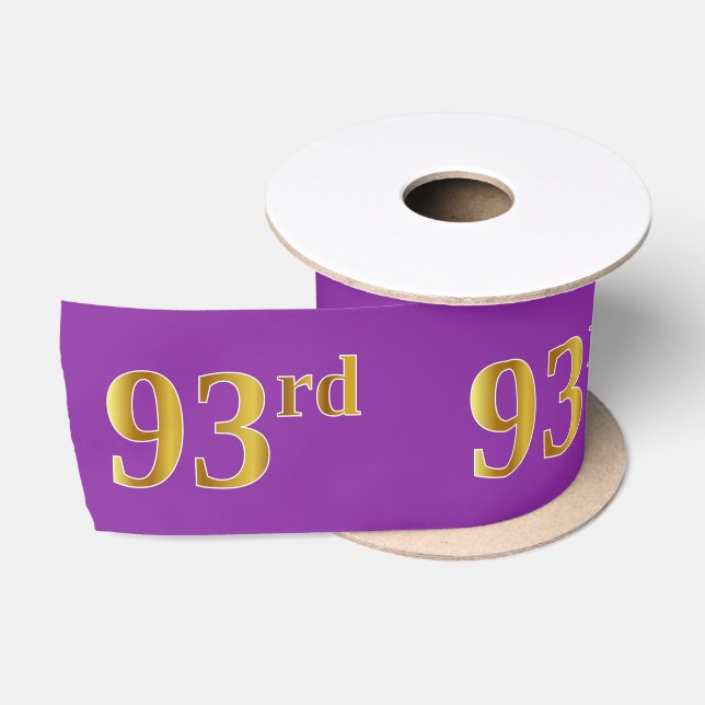 Ruban En Satin Faux/Imitation Gold "93e" Numéro d'événement (viol (Bobine)