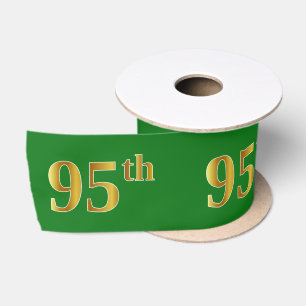 Ruban En Satin Faux/Imitation Gold "95th" Numéro d'événement (Ver