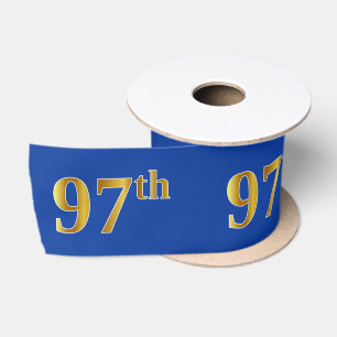 Ruban En Satin Faux/Imitation Gold "97th" Numéro d'événement (ble