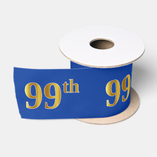 Ruban En Satin Faux/Imitation Gold "99th" Numéro d'événement (ble