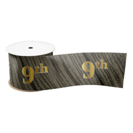 Ruban En Satin Faux/Imitation Gold "9th" Numéro d'événement (Rust