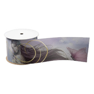 Ruban En Satin Fée d'ange et de mauve