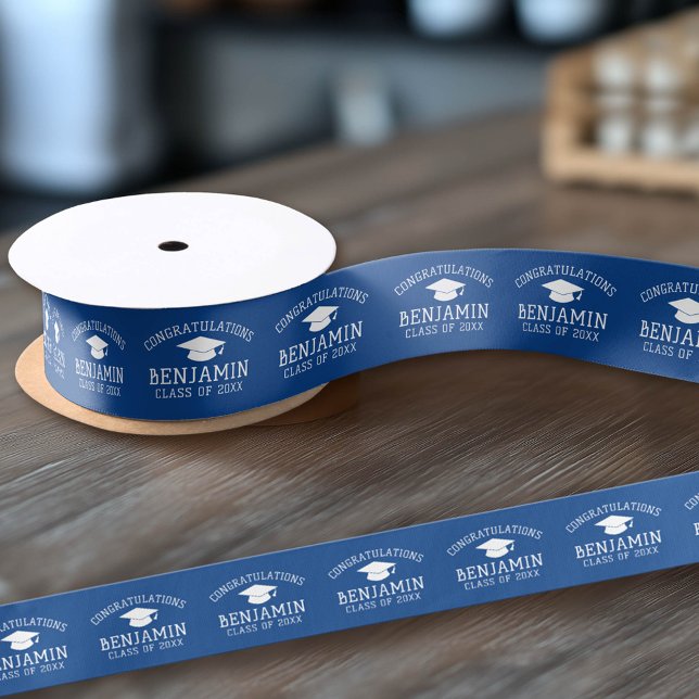 Ruban En Satin Félicitations Graduate Graduate Graduate PEUT MODI (Custom Graduation Ribbon)