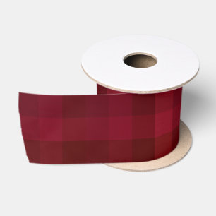 Ruban En Satin Festif Red Plaid Check Motif Rustic Farmhouse