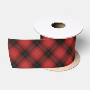 Ruban En Satin Festif rouge plaid