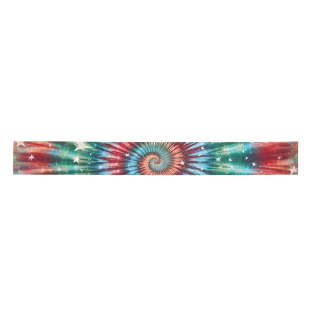 Ruban En Satin Festive Christmas Tie Dye Spiral (Devant)