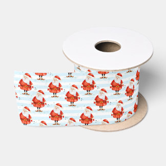 Ruban En Satin Festive Cute Santa Claus