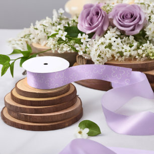 Ruban En Satin Fête de mariage Fleur de cerisier Lilas blanc
