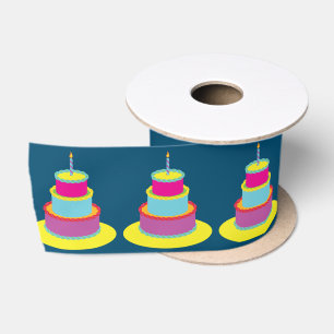 Ruban En Satin Fête du gâteau d'anniversaire