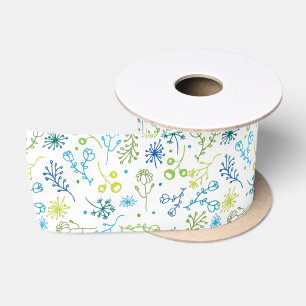 Ruban En Satin Fête printanière florale