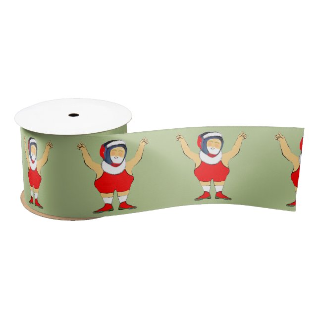 Ruban En Satin Fêtes de Noël de lutte (Bobine)