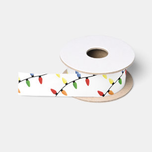 Ruban En Satin Fêtes Lumières de Noël Satin Ribbon