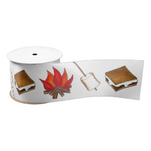 Ruban En Satin Feu de camp + Marshmallow grillé = Camp S'mores