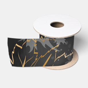 Ruban En Satin Feuilles d'or 5
