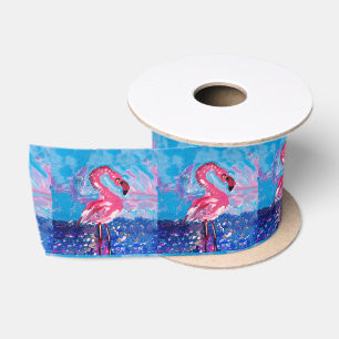 Ruban En Satin Flamant rose