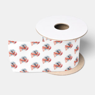 Ruban En Satin Flamant rose père Noël Snowbird
