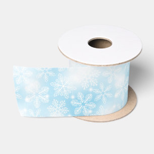 Ruban En Satin Flammes de neige et lumières bleues