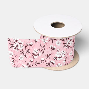 Ruban En Satin Fleur de cerisier blanc