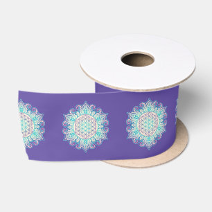 Ruban En Satin Fleur De Vie - Indien Mandala 2
